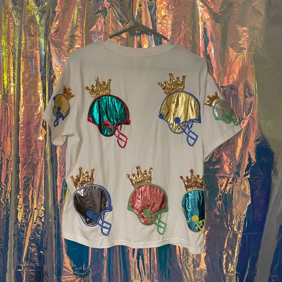 QOS Metallic Football Helmet Tee - Picture 2 of 3